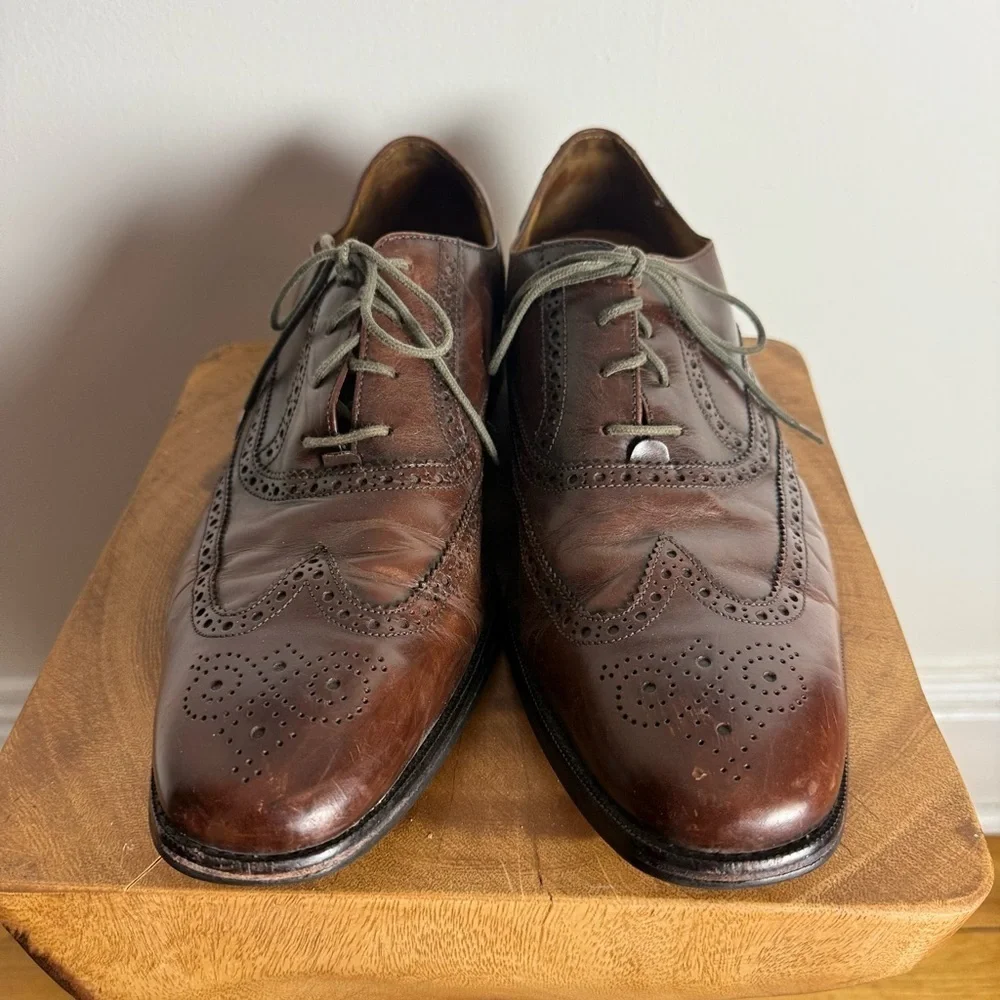 Cole Haan Nike Air Leather Wingtip Loafer Oxford Color Mahagony 12M Style C08354